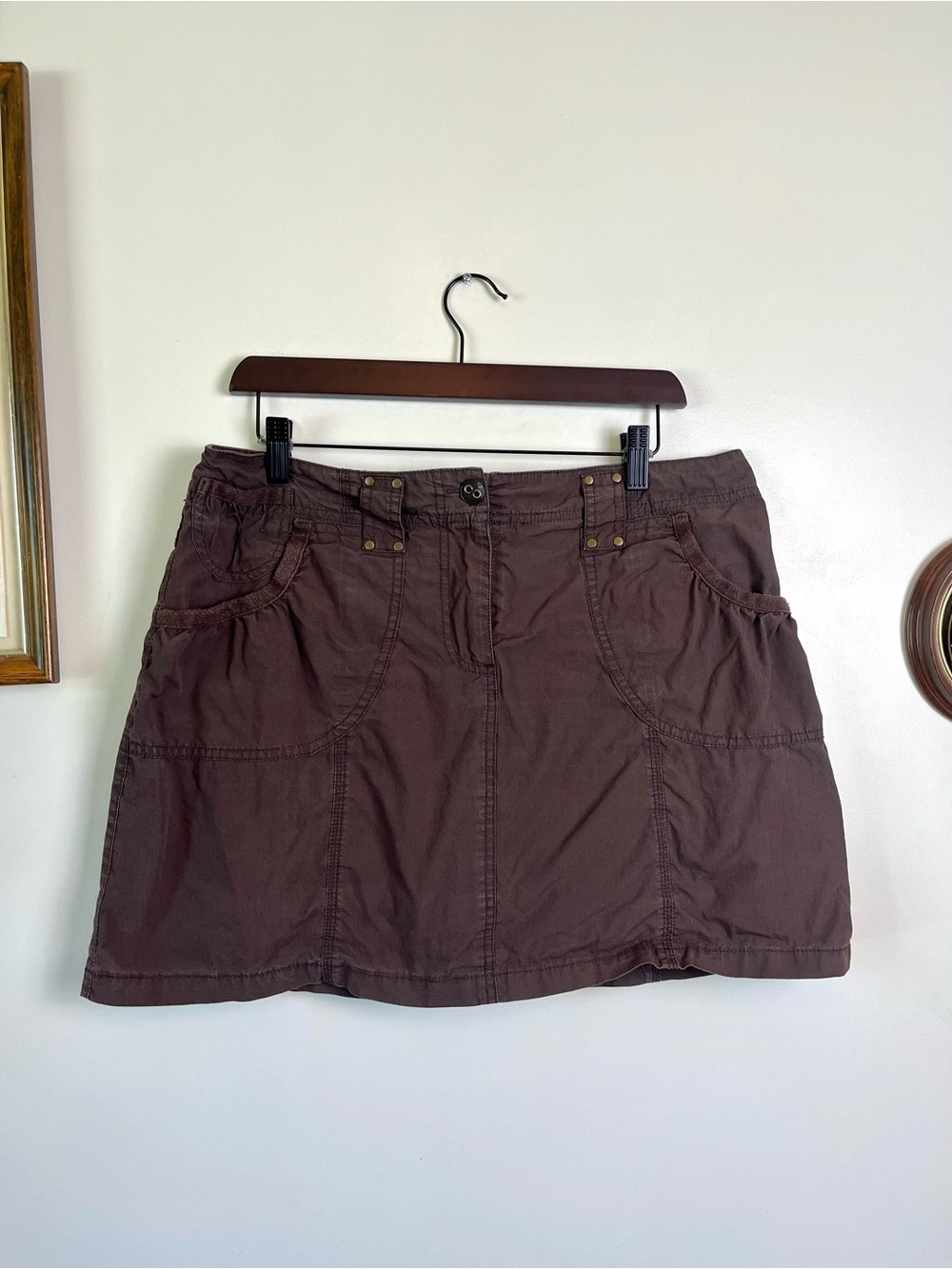 Reitmans Brown Adjustable Skort 100% Cotton